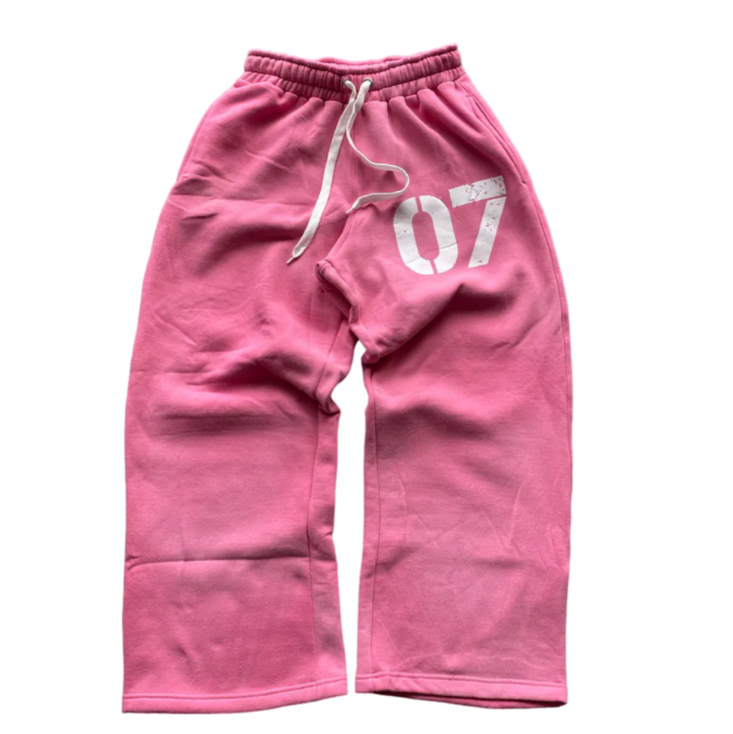 Pink Acid Wash Set